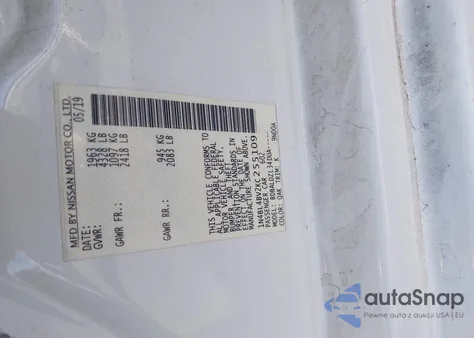 2019 Nissan Altima 2.5 S from USA, damaged, VIN 1N4BL4BV2KC255109